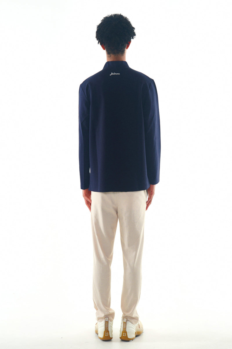 STRETCH LS MOCKNECK - NAVY