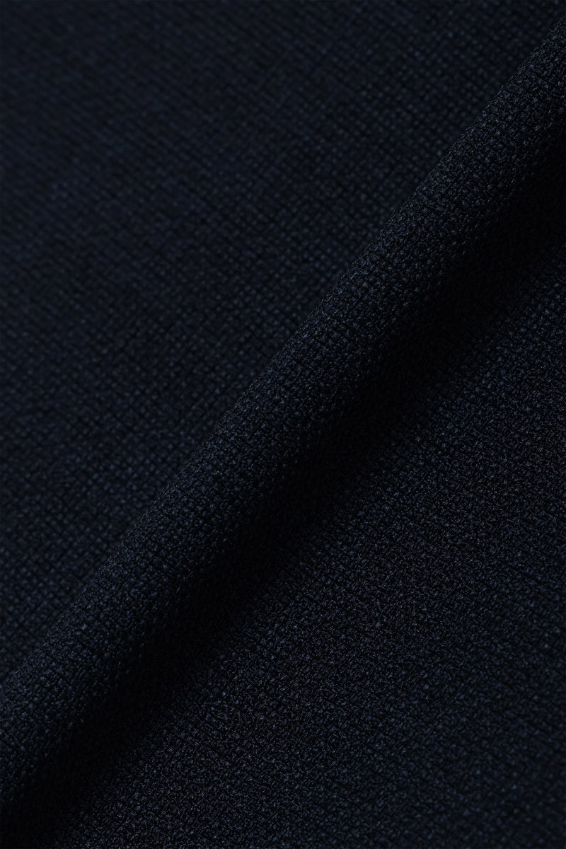 TWO TONE BUTTON POLO SHIRTS - NAVY