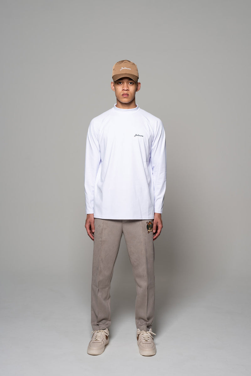 LOGO LS MOCKNECK - WHITE