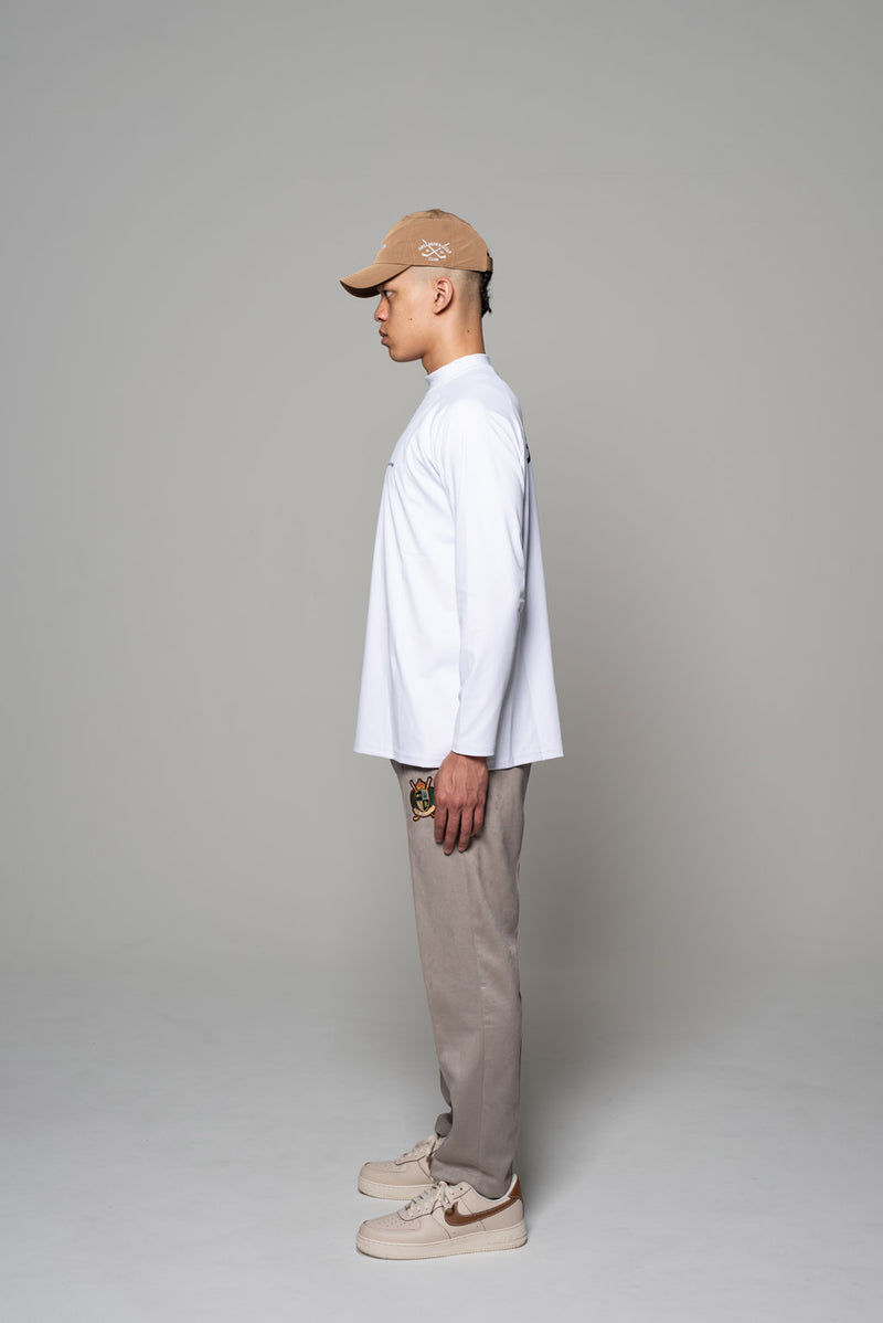 LOGO LS MOCKNECK - WHITE