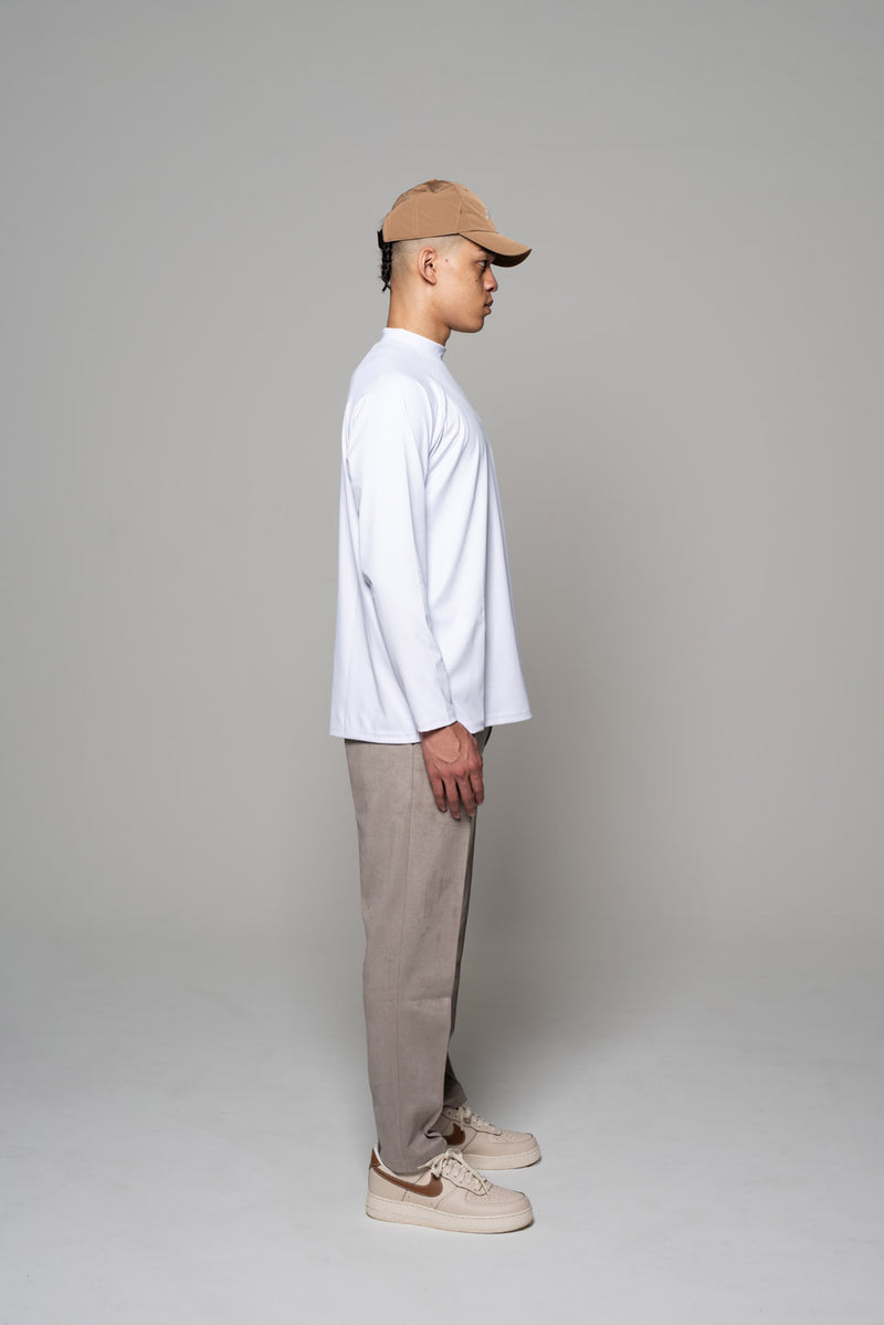 LOGO LS MOCKNECK - WHITE