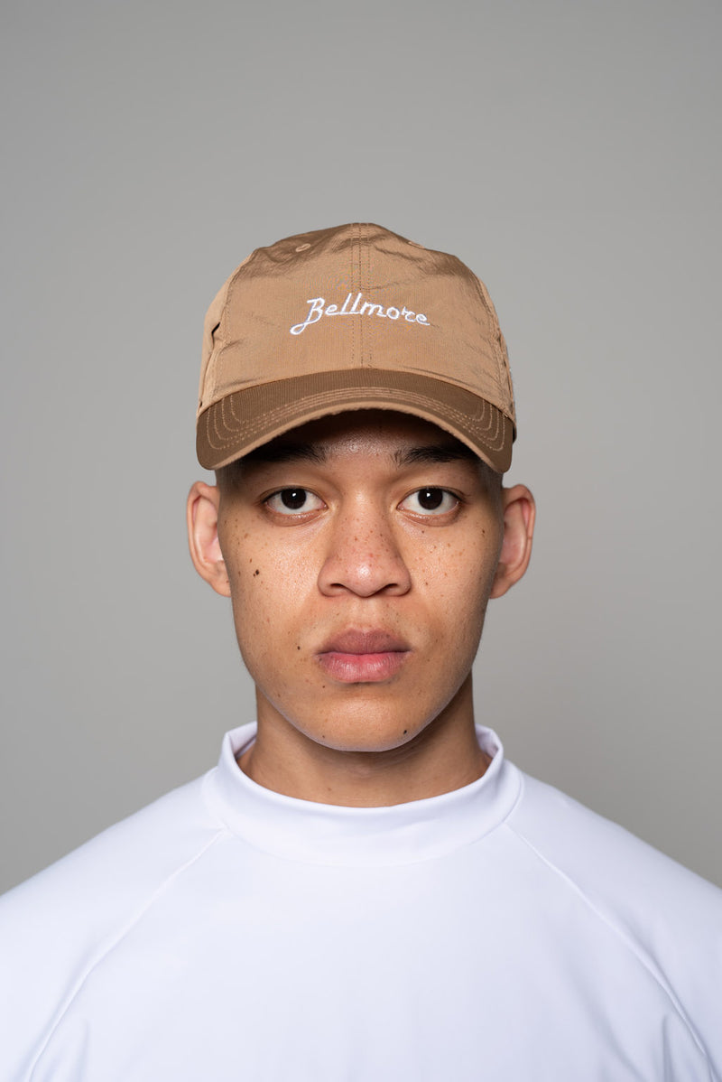 NYLON 6 PANEL CAP - BEIGE