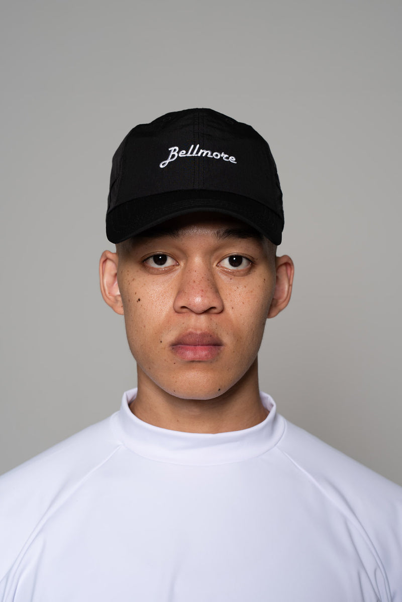 NYLON 6 PANEL CAP - BLACK