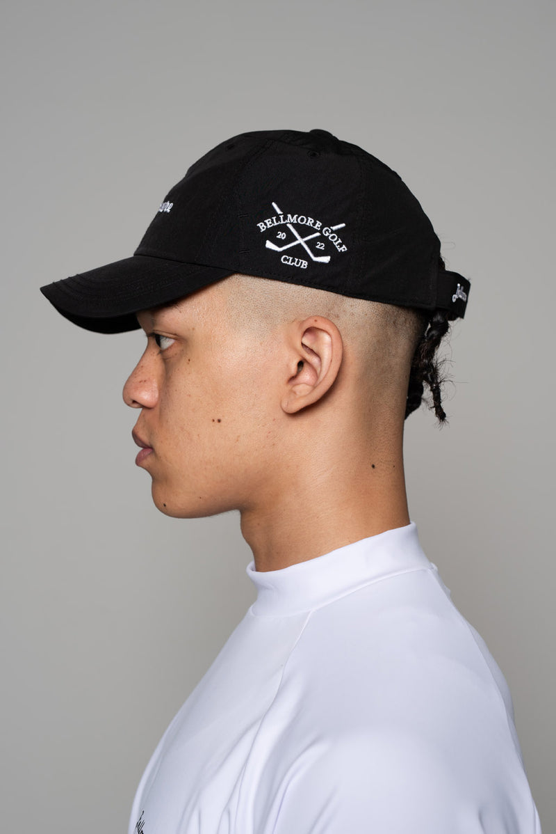 NYLON 6 PANEL CAP - BLACK