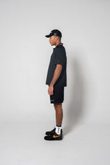 [5月22日発売] PANELED S/S POLO SHIRTS - BLACK