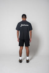 [5月22日発売] PANELED S/S POLO SHIRTS - BLACK