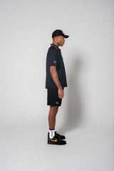 [5月22日発売] PANELED S/S POLO SHIRTS - BLACK
