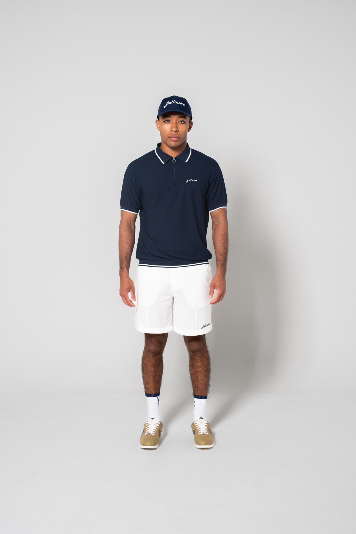 JACQUARD S/S POLO SHIRTS - NAVY – BELLMORE