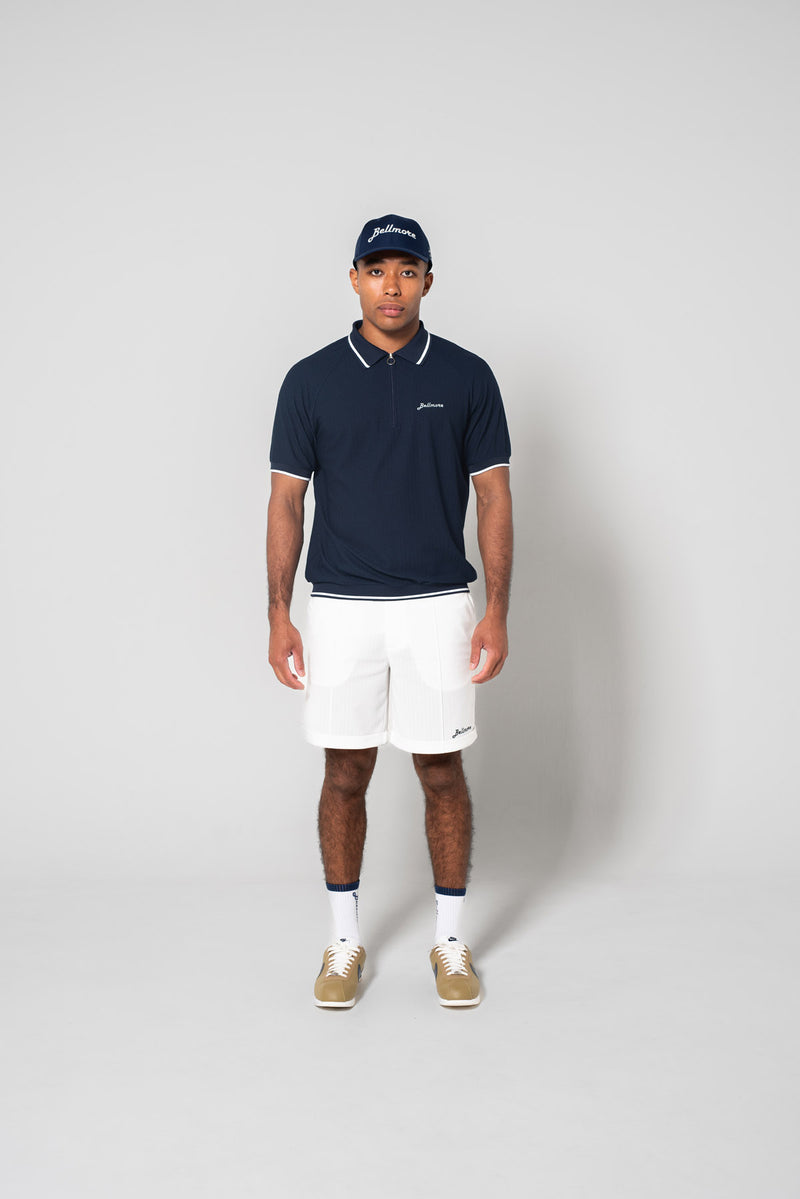 4月30日発売] JACQUARD S/S POLO SHIRTS - NAVY – BELLMORE