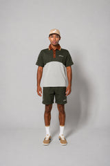 [5月22日発売] PANELED S/S POLO SHIRTS - OLIVE