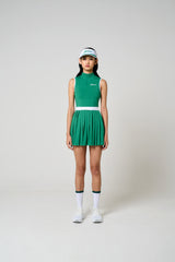 [7月23日発売] SLEEVE LESS MOCKNECK ONE PIECE - GREEN