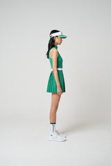 [7月23日発売] SLEEVE LESS MOCKNECK ONE PIECE - GREEN