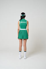 [7月23日発売] SLEEVE LESS MOCKNECK ONE PIECE - GREEN