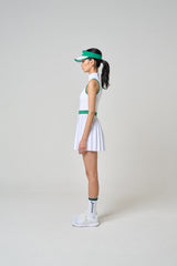 [7月23日発売] SLEEVE LESS MOCKNECK ONE PIECE - WHITE