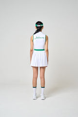 [7月23日発売] SLEEVE LESS MOCKNECK ONE PIECE - WHITE