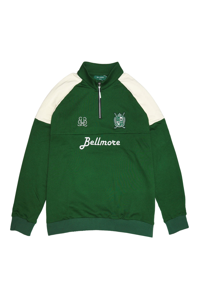 9月25日発売] DUAL TONE HALF ZIP MOCKNECK - GREEN – BELLMORE