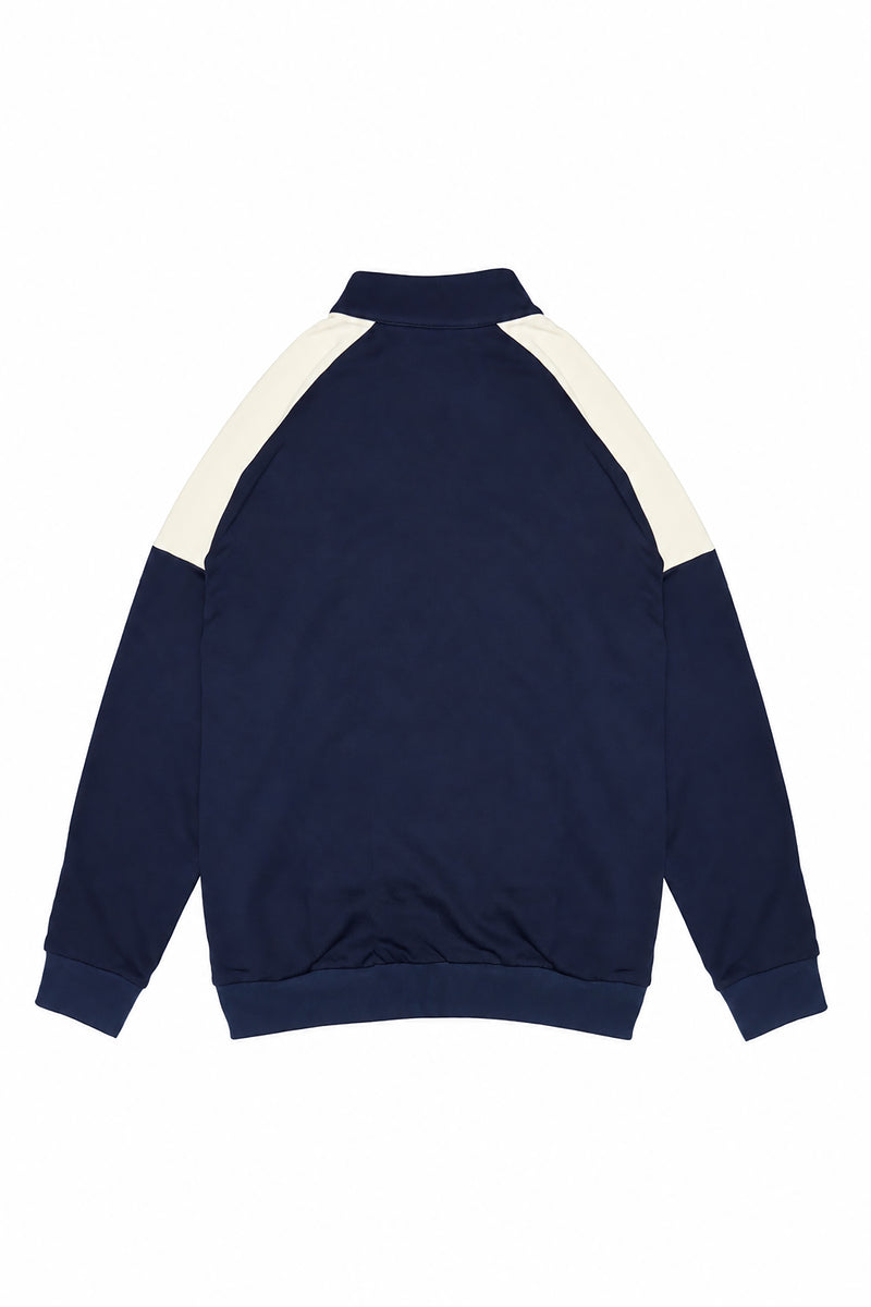 9月25日発売] DUAL TONE HALF ZIP MOCKNECK - NAVY – BELLMORE