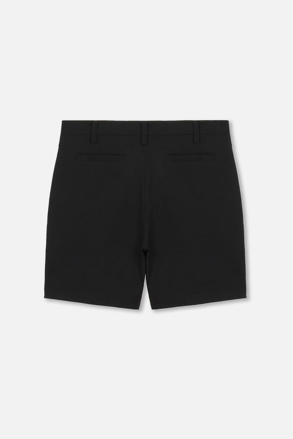 EMBLEM DRY STRETCH SHORT PANTS - BLACK