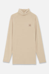 EMBLEM LS TURTLE-NECK - BEIGE