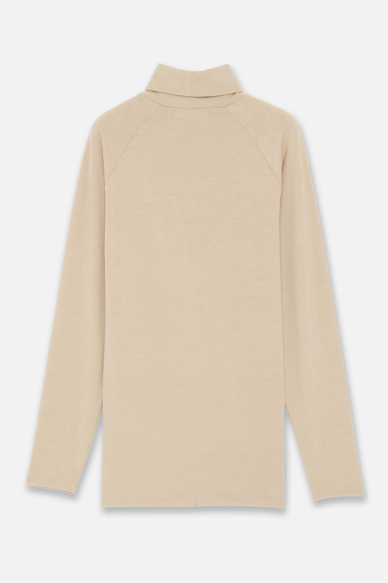 EMBLEM LS TURTLE-NECK - BEIGE