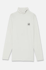 EMBLEM LS TURTLE-NECK - WHITE