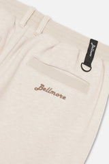 FAUX CASHMERE TRACK PANTS - BEIGE (DETAIL)