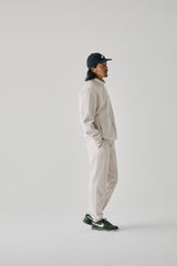 FAUX CASHMERE TRACK PANTS - BEIGE (MODEL SIDE2)