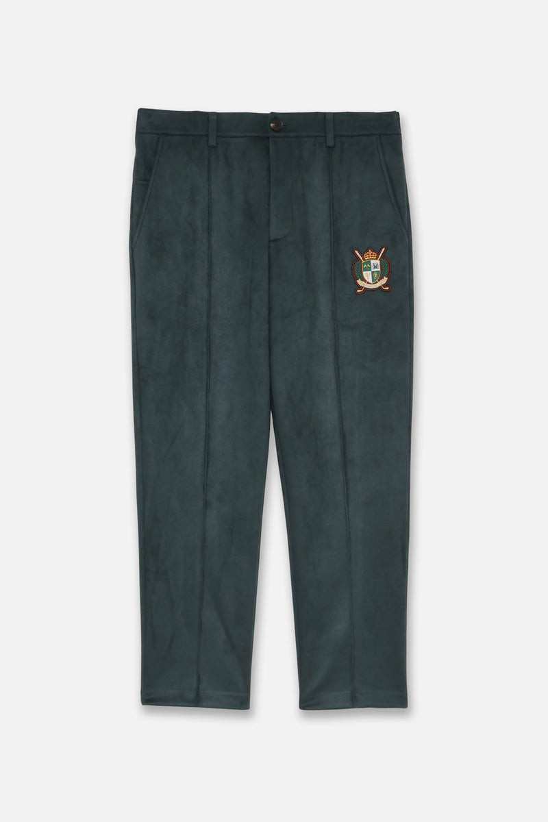 [12月13日発売] FAUX SUEED STRETCH PANTS - GREEN