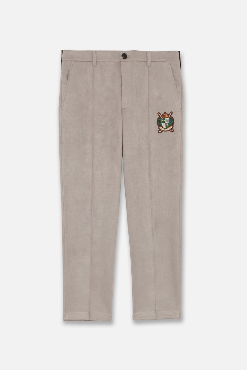 [12月13日発売] FAUX SUEED STRETCH PANTS - GREY