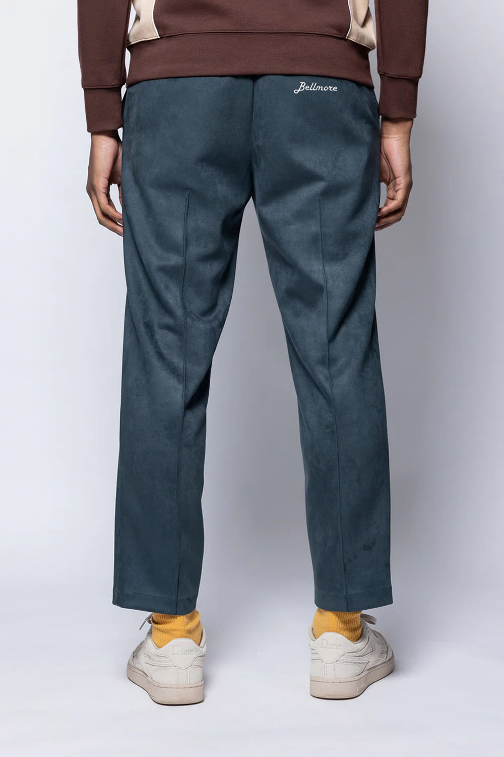 25 FAUX SUEDE STRETCH PANTS - GREEN – BELLMORE