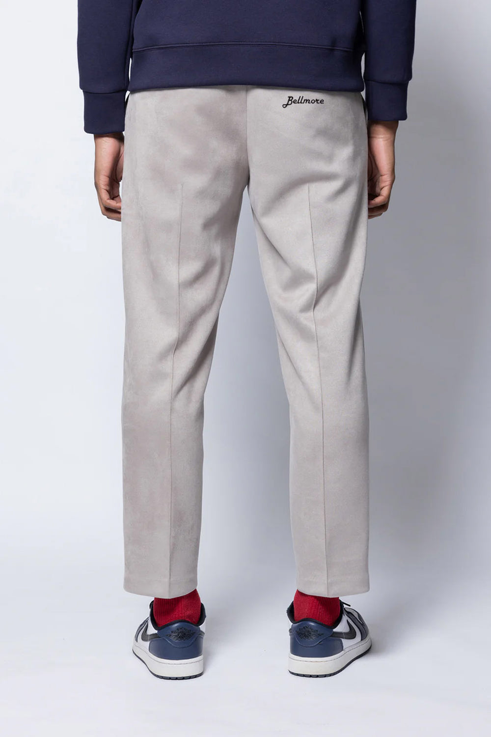 25 FAUX SUEDE STRETCH PANTS - GREY – BELLMORE