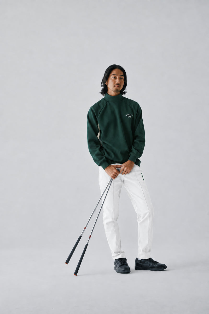 9月25日発売] PANEL MOCKNECK PULLOVER - GREEN – BELLMORE