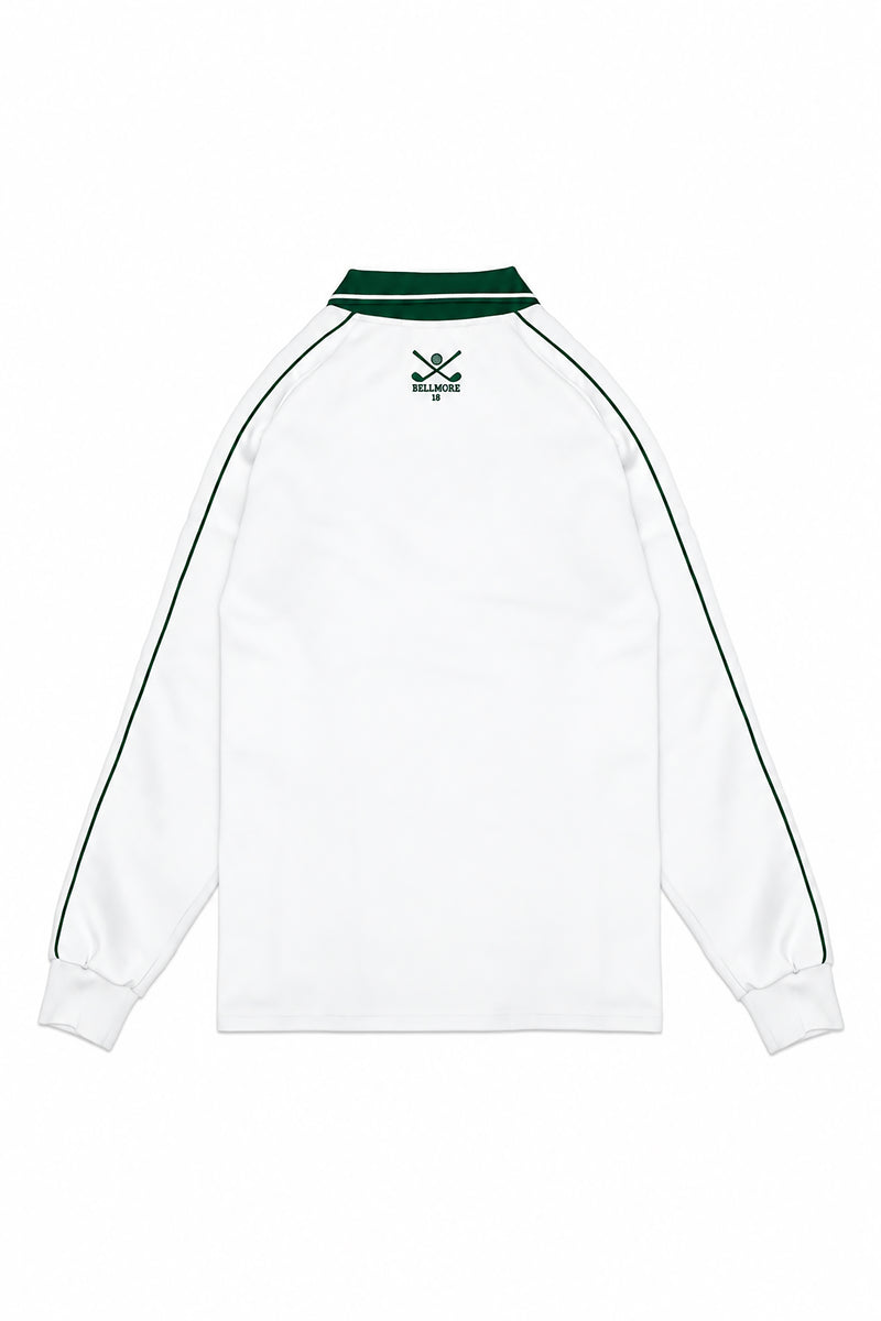 BELLMORE ゴルフウェア 白 2XLサイズ 9月25日発売] PIPING L/S POLO SHIRTS - WHITE – BELLMORE