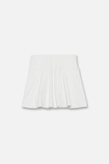 STRETCH FLARE SKIRT - WHITE (BACK)