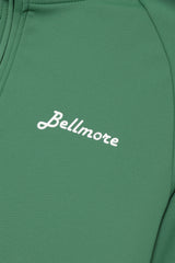 STRETCH HALF ZIP MOCKNECK - GREEN (DETAIL)