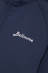 STRETCH HALF ZIP MOCKNECK - NAVY (DETAIL)