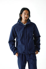 TECH BONDED NYLON JACKET - NAVY (MODEL)