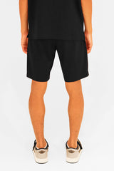 EMBLEM STRETCH SHORT PANTS - BLACK