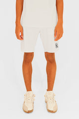 EMBLEM STRETCH SHORT PANTS - WHITE