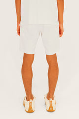 EMBLEM STRETCH SHORT PANTS - WHITE