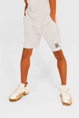 EMBLEM STRETCH SHORT PANTS - WHITE