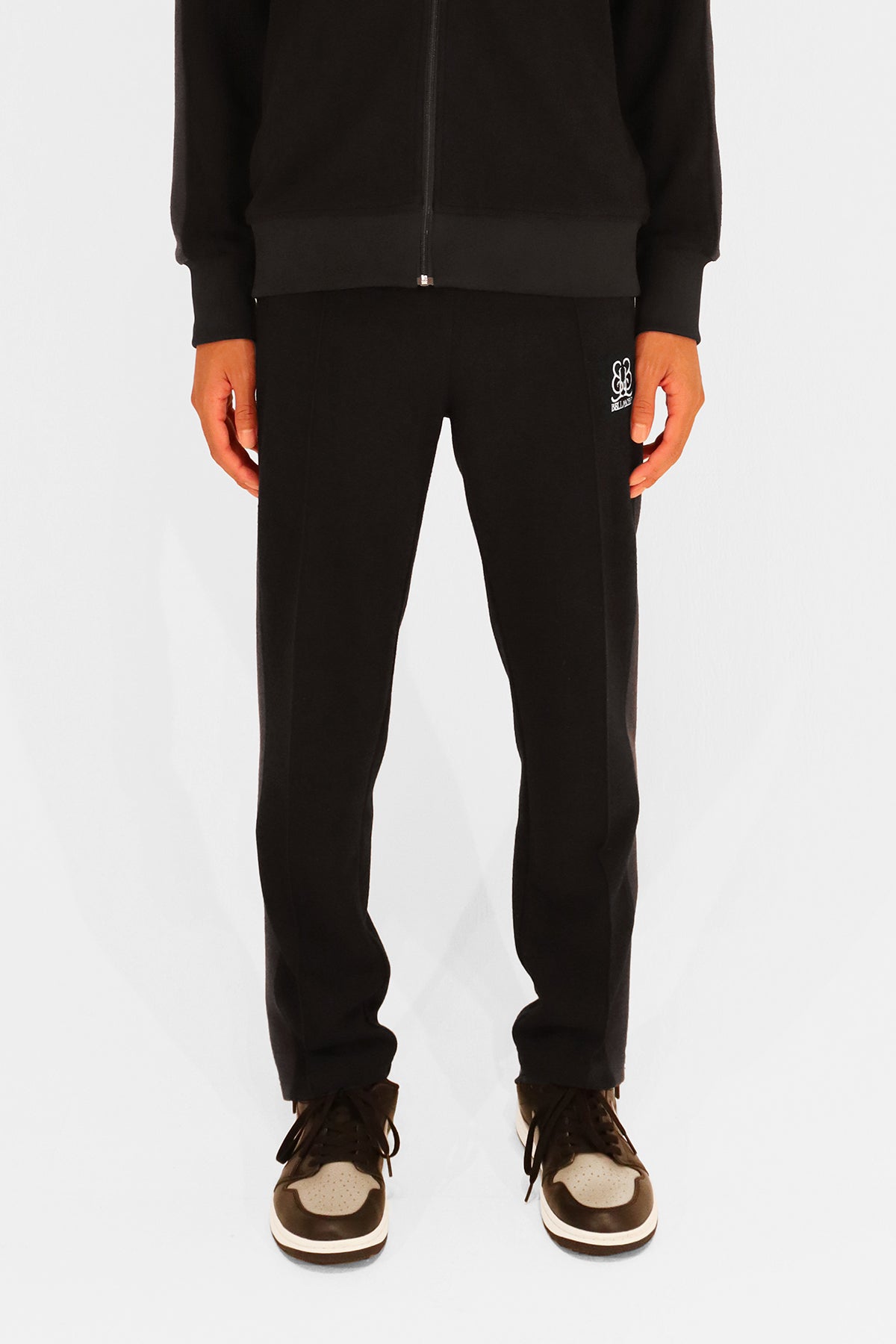 EMBLEM TRACK PANTS - BLACK – BELLMORE