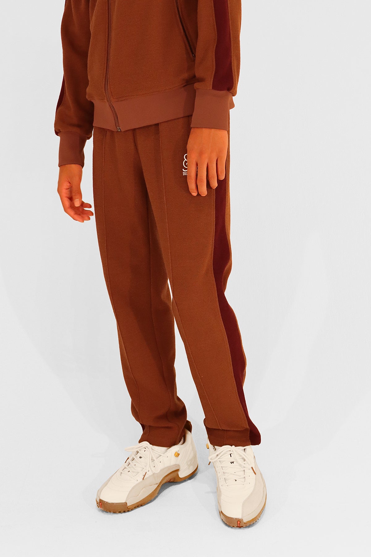 BELLMORE ベルモア　トラックパンツ　ゴルフ　ブラウン　XL emblem-track-pants-brown-