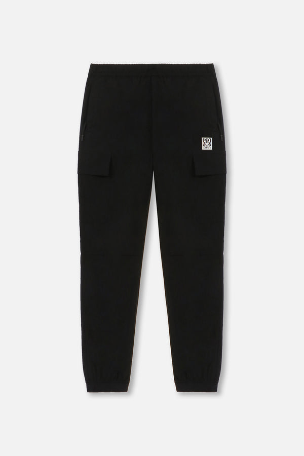WATER-PROOF STRETCH CARGO PANTS - BLACK