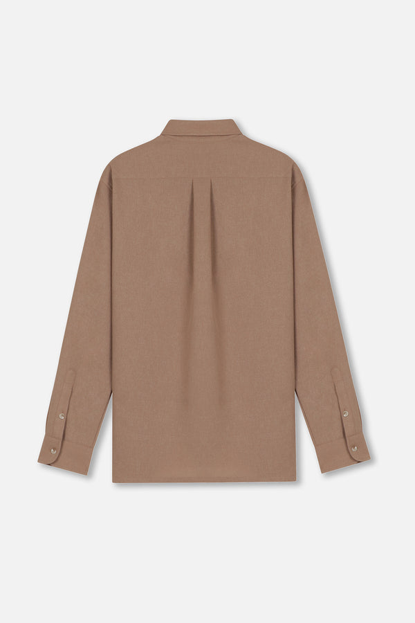 EMBLEM LS SHIRTS - BROWN