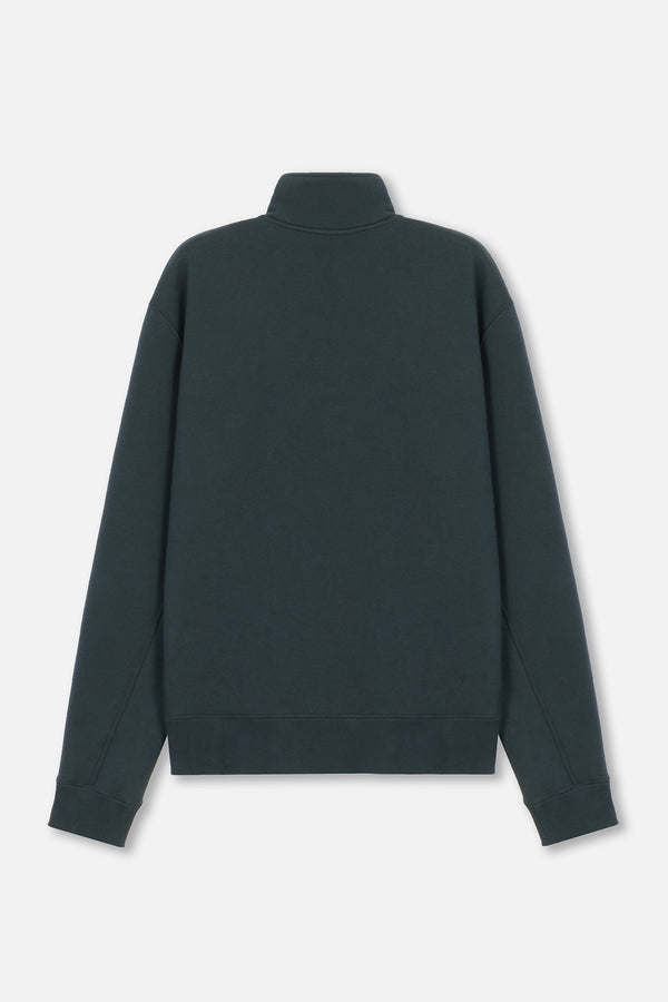 EMBLEM LS ZIP MOCKNECK - GREEN