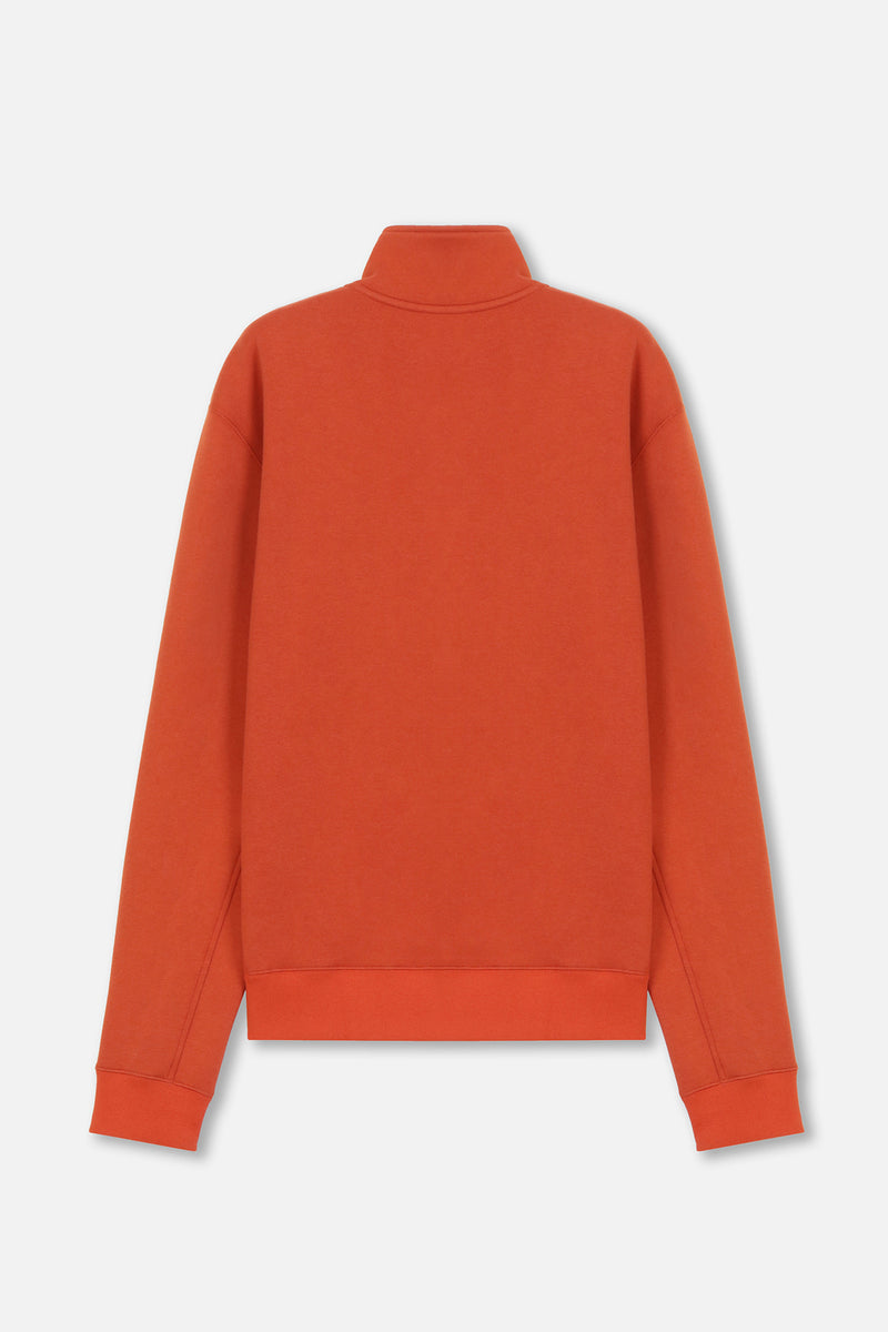 EMBLEM LS ZIP MOCKNECK - ORANGE