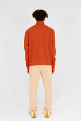 EMBLEM LS ZIP MOCKNECK - ORANGE