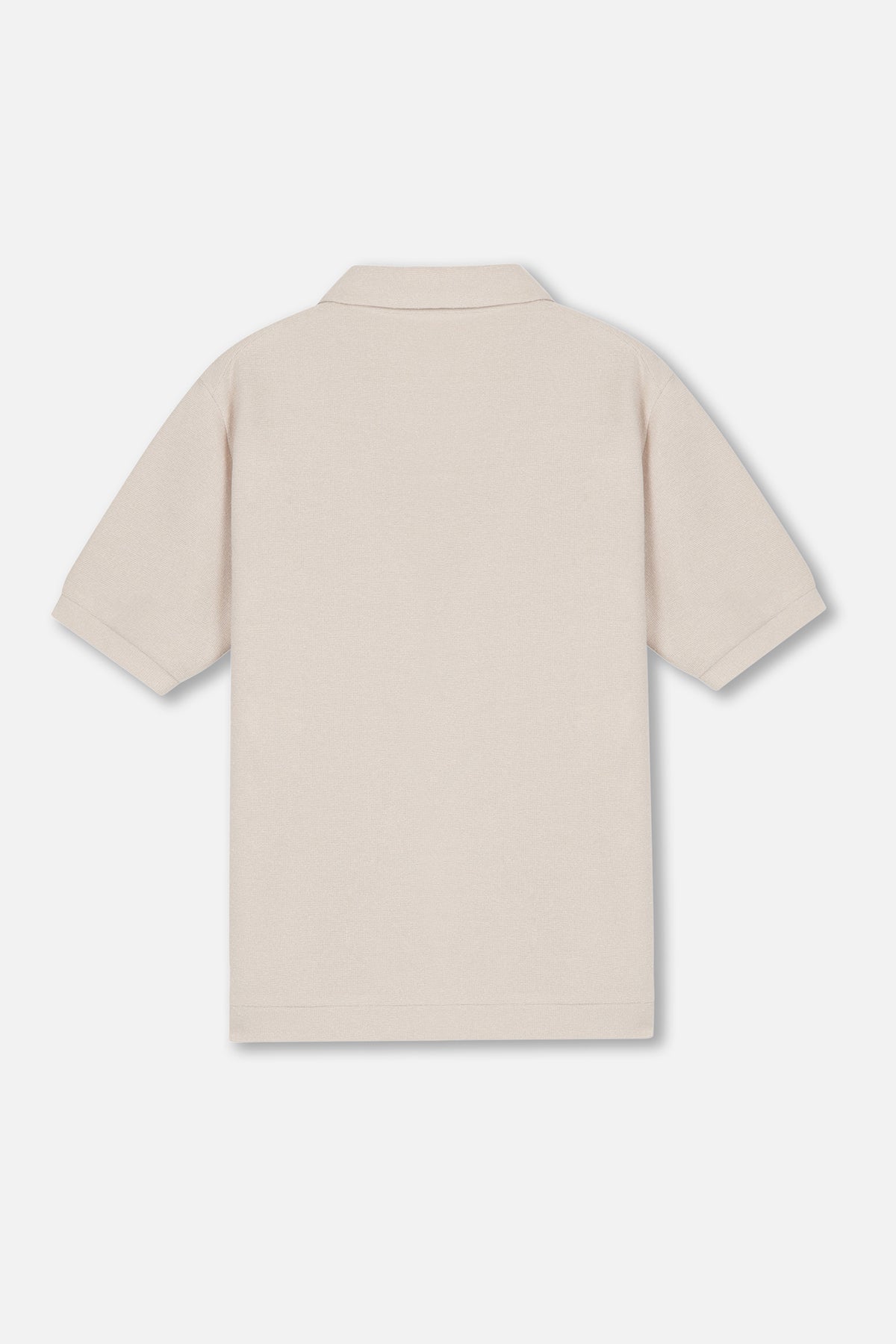 EMBLEM SS ZIP POLO SHIRTS - CREAM – BELLMORE