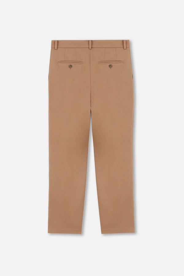 EMBLEM STRETCH PANTS - BROWN